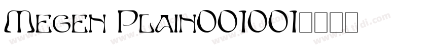 Megen Plain001001字体转换